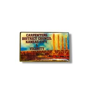 Vintage Resin Lapel Pin Carpenters District Council Kansas City and Vicinity